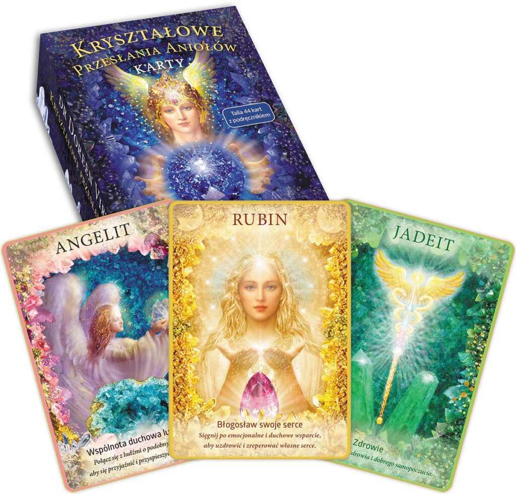 Kryształowe przesłania aniołów – 44 karty + książka - Okładka książki