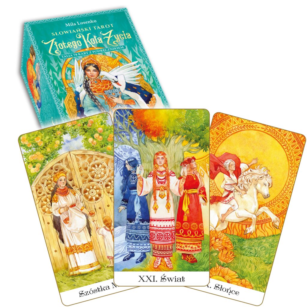 Słowiański Tarot Złotego Koła Życia – 78 kart + książka - Okładka książki