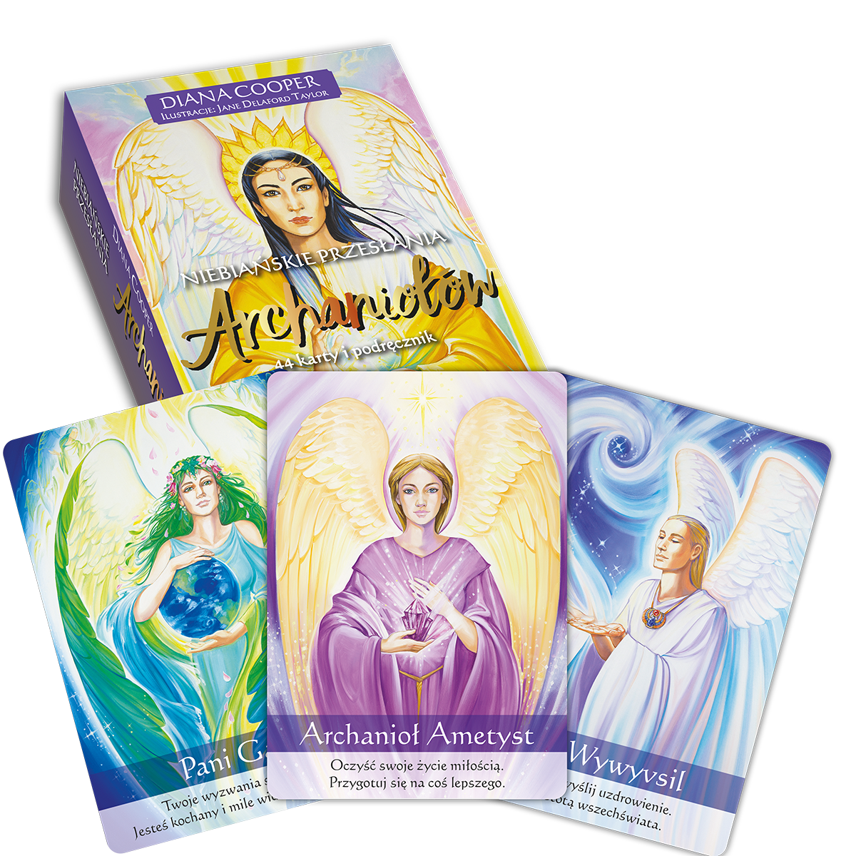 Niebiańskie przesłania Archaniołów 44 karty i podręcznik Diana Cooper Jane Delaford Taylor